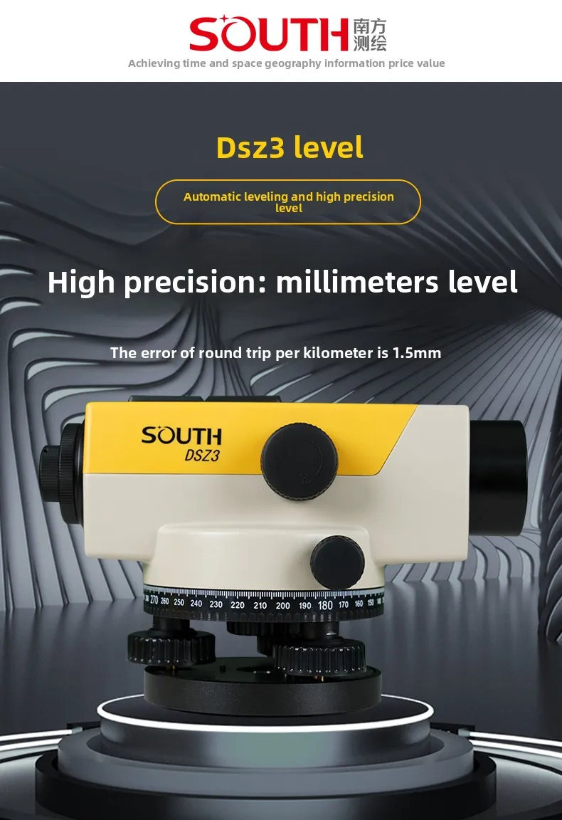 Высокоточный инженерный измерительный прибор SOUTH Level DSZ3 для геодезических и картографических работ с автоматическим выравниванием (art.: 3920da03be090) - 3920da03be090