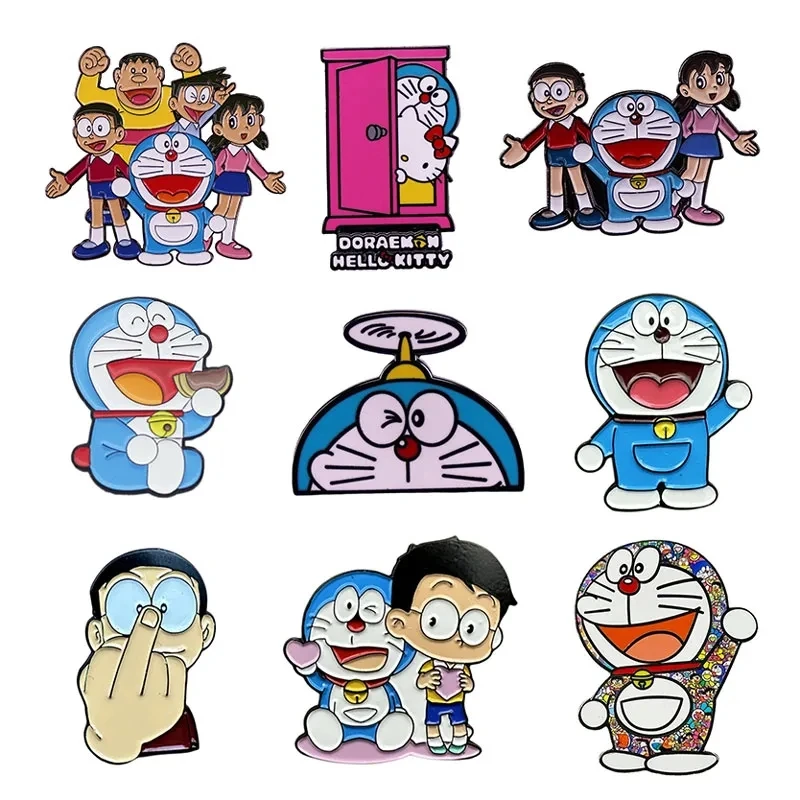 

Doraemon Collection Enamel Pins Anime Cartoon Metal Brooch Badge Fashion Jewellery Childhood Memory Gift Accessory