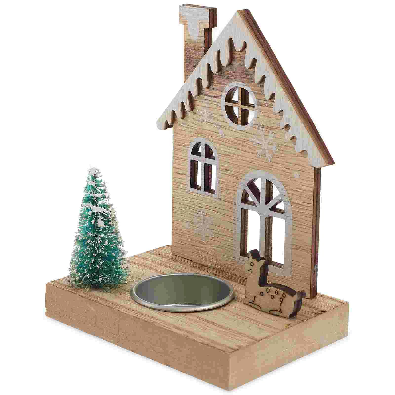 

Holder Tea Light Christmas Holders Wood Stand Votive Tealight Lightstable Centerpiece Wooden