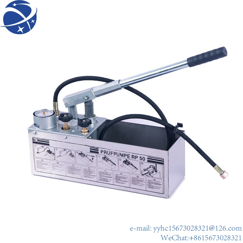 

Yun Yi RP-50C Plumbing Tool Water Hand Hydro Pipe Manual Hydrostatic Testing Bench High Pressure Test Pump Hydraulic 2 Years