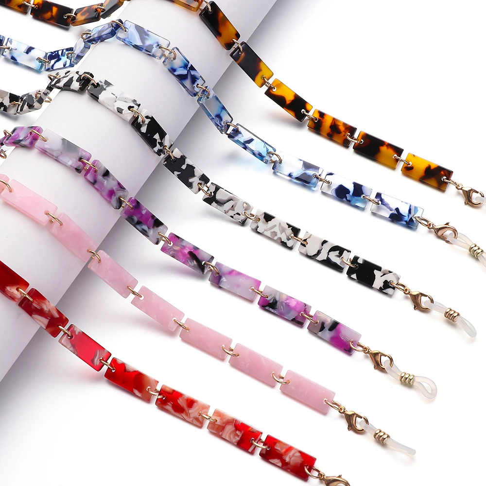 

Fashion Acrylic Sunglasses Chains for Women Glasses Chains Leopard Tortoise Mask Holder Adults Glasses Lanyard Around Neck