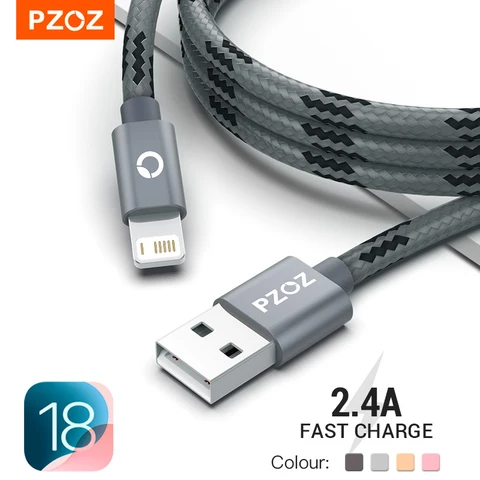 PZOZ Usb кабель зарядка для iphone кабель 14 13 12 11 pro max Xs Xr X SE 2 8 7 6 plus 6s 5s ipad air mini 4 Быстрая Зарядка Кабели зарядное устройство для iphone провод для зарядки аксессуары 1m 2m