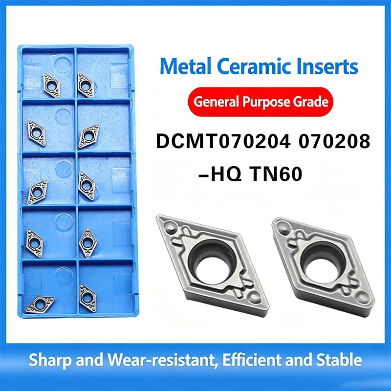 Фото Металлокерамические токарные пластины с ЧПУ DCMT070204 DCMT070208 DCMT11T304 DCMT11T308, универсальные, высшего качества №1