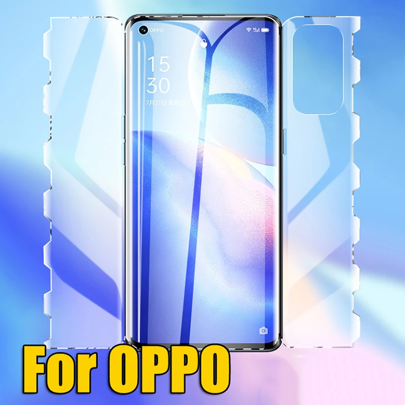 

Для OPPO Reno 5 6 Pro Plus пленка 360 полная гидрогелевая пленка-бабочка гладкая наклейка для ремонта царапин для Find X2 X3 Pro защитная пленка
