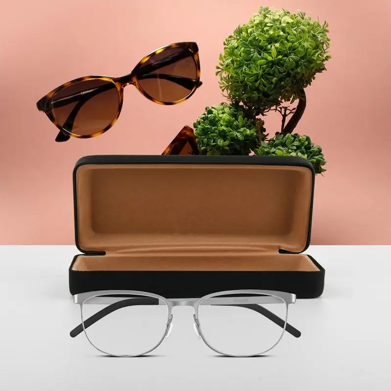 

Glasses Case Unisex PU Leather Sunglass Case With Storage Bag Reading Glasses Box Glasses Holder Sunglasses Pouch For Women Men