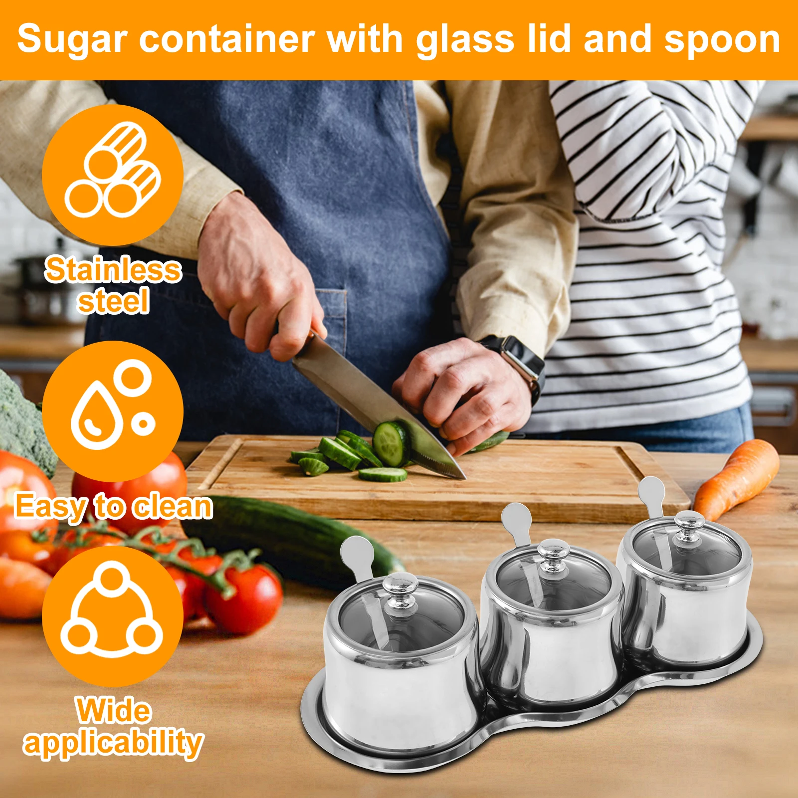 Конфеты для специй конфеты пищевого класса диспенсеры сахара из нержавеющей