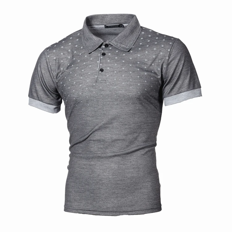 

Summer Fashion Men's Printed T-shirt Short-sleeved Casual Lapel Tee