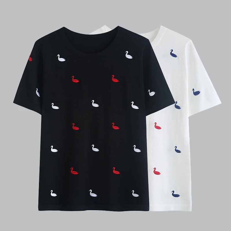 

Y2k Summer Clothes For Women Top Short Sleeves T-Shirts Korea Fashion Graphic 2022 Knit Women Clothing Kawaii Casual Tops & Tees
