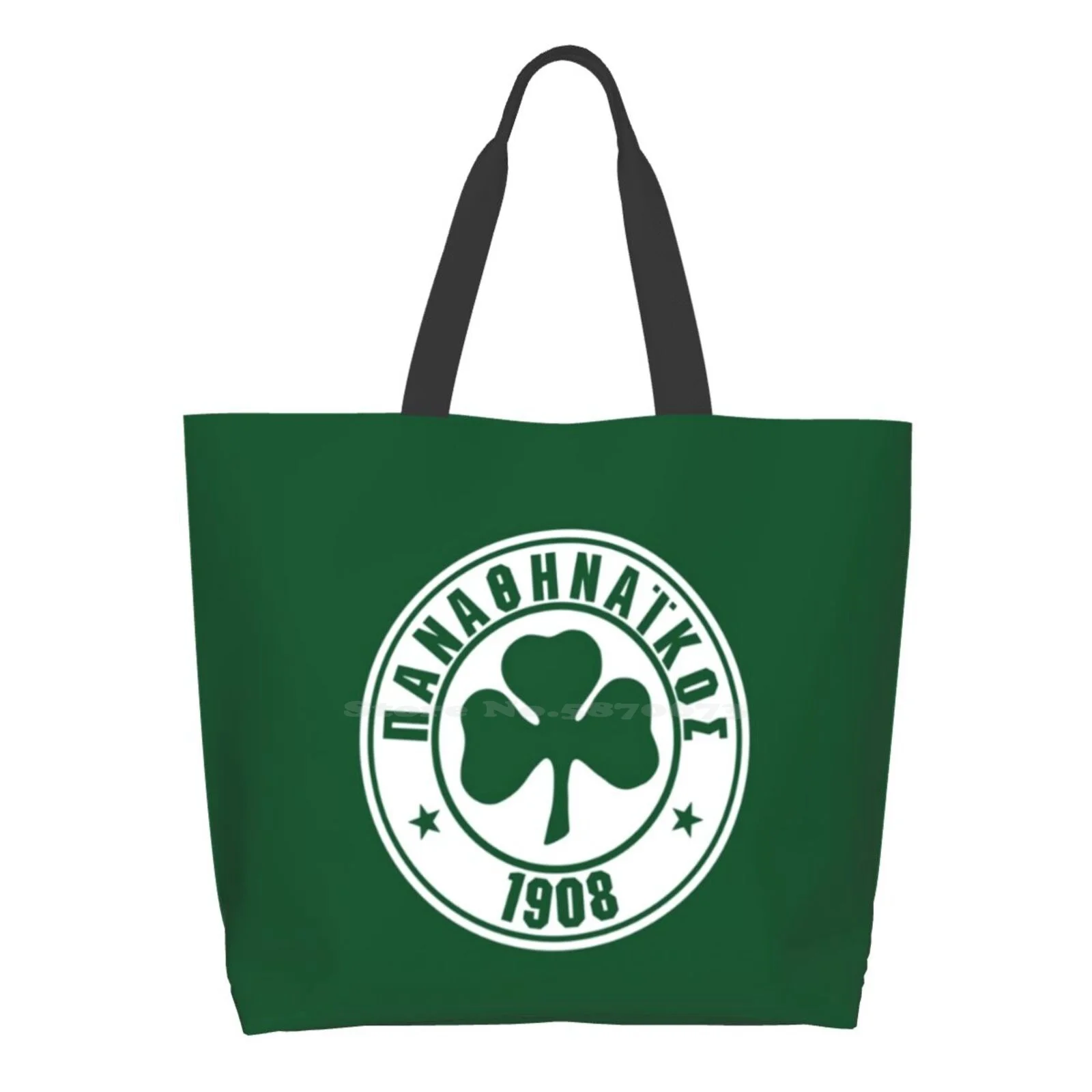 

Panathinaikos Fc High Quality Large Size Tote Bag Panathinaikos Football Club Soccer Crest Emblem Logo Team 1908 Greece