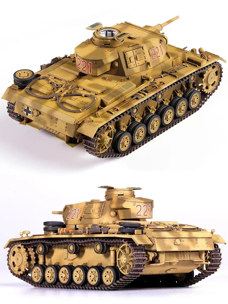 Фото Модель Академии 1/35, 13531, немецкий Panzer III Ausf J (Tp), сборочная сборка филе Северной Африки, масштаб, игрушки «сделай сам», комплект модели №3
