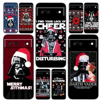 cosmic christmas star wars phone case for google pixel 7 6 pro 6a 5a 5 4 4a xl 5g black silicone tpu cover