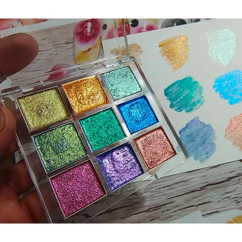 

9 Color/16 Color Nail Snocturnal Pearlescent Solid Watercolor Waterproof Solid Pearlescent Glitter
