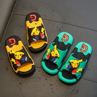 pokemon slippers shoes kawaii flip flops anti slip anime movie pikachu cartoon outside beach indoor bathroom sandals kids gift
