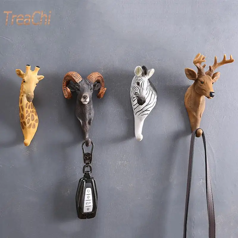 American Animal Retro Hook Wall Decoration Wall Hanging Personality Pendant Home Decoration Three-Dimensional Resin Crafts