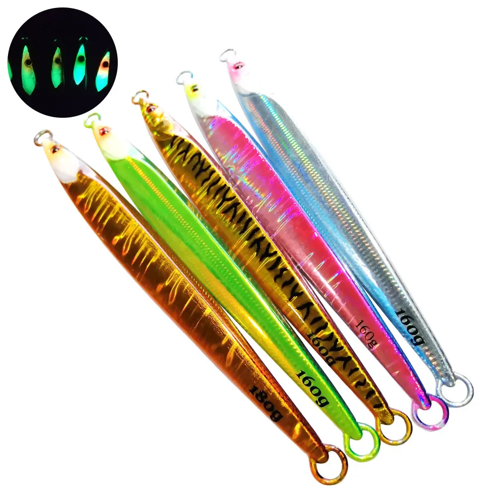 AS Speed Falling Lure Fishing Glow Angler Fast Jig 130g160g180g210g Metal Vertical Hard Bait Sinking Jigging Pesca Bait