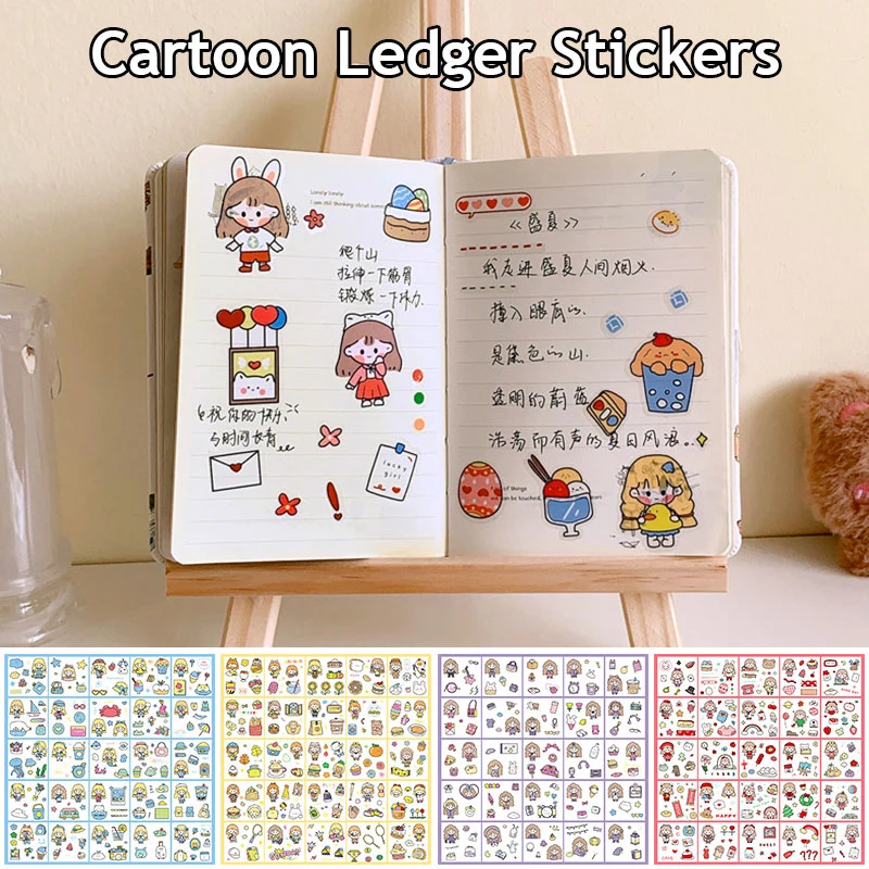 Мультяшные наклейки 25 шт. милый медведь кролик ручная наклейка для учетной