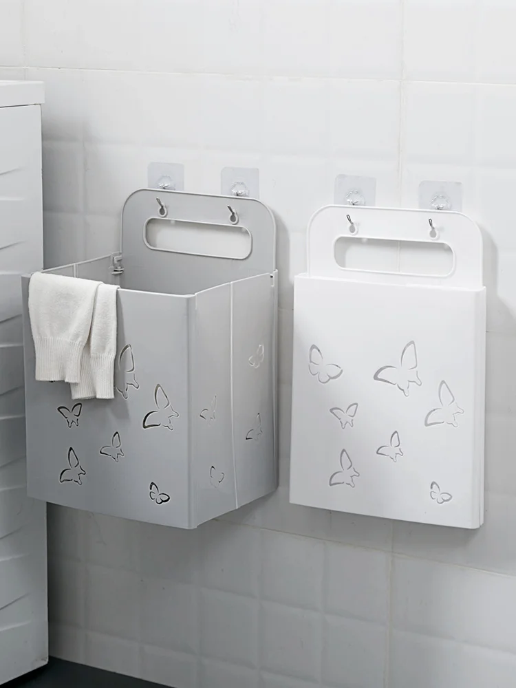 

Hanging Dirty Clothes Storage Basket Foldable Clothes Changing Laundry Basket Household Plastic Clothes Basket Laundry Basket