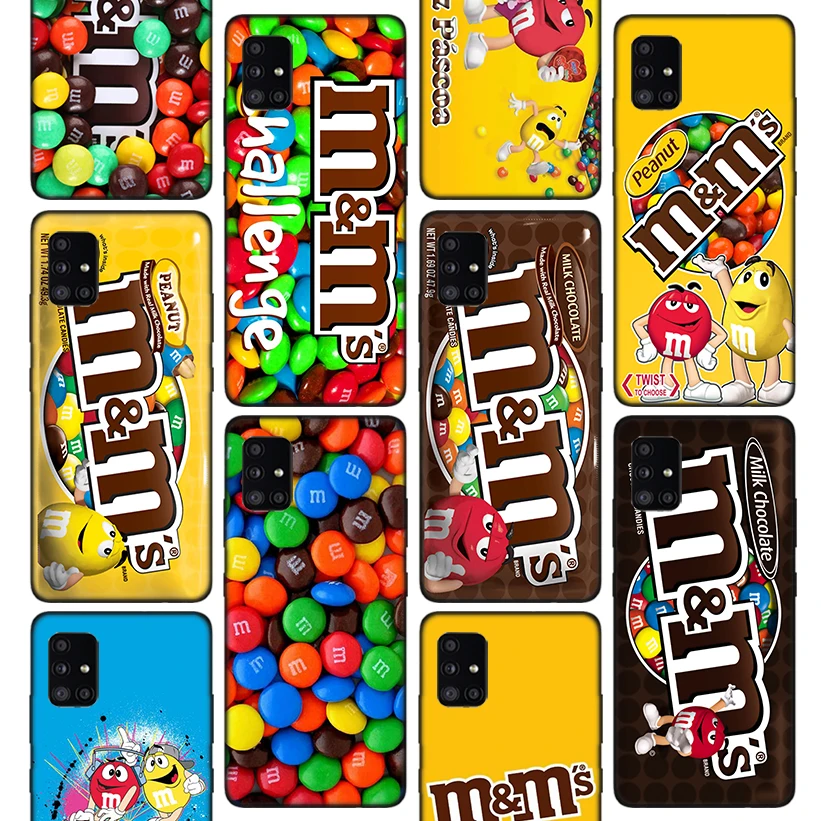 

M&M's Chocolate Nutella Bottle M Phone Case For Samsung Galaxy A51 A52 A71 A72 A42 A32 A22 A12 5G A02S A31 A21S M12 M21 M31S M32