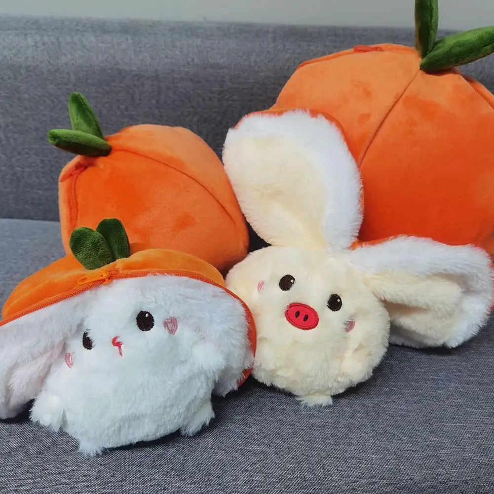 

Плюшевая игрушка свинка-перманент, флип, фрукт-Кролик, подушка для косплея, милая набивная, откидное ухо, Persimmon, кролик, животное, плюшевая кукла, подарок для детей