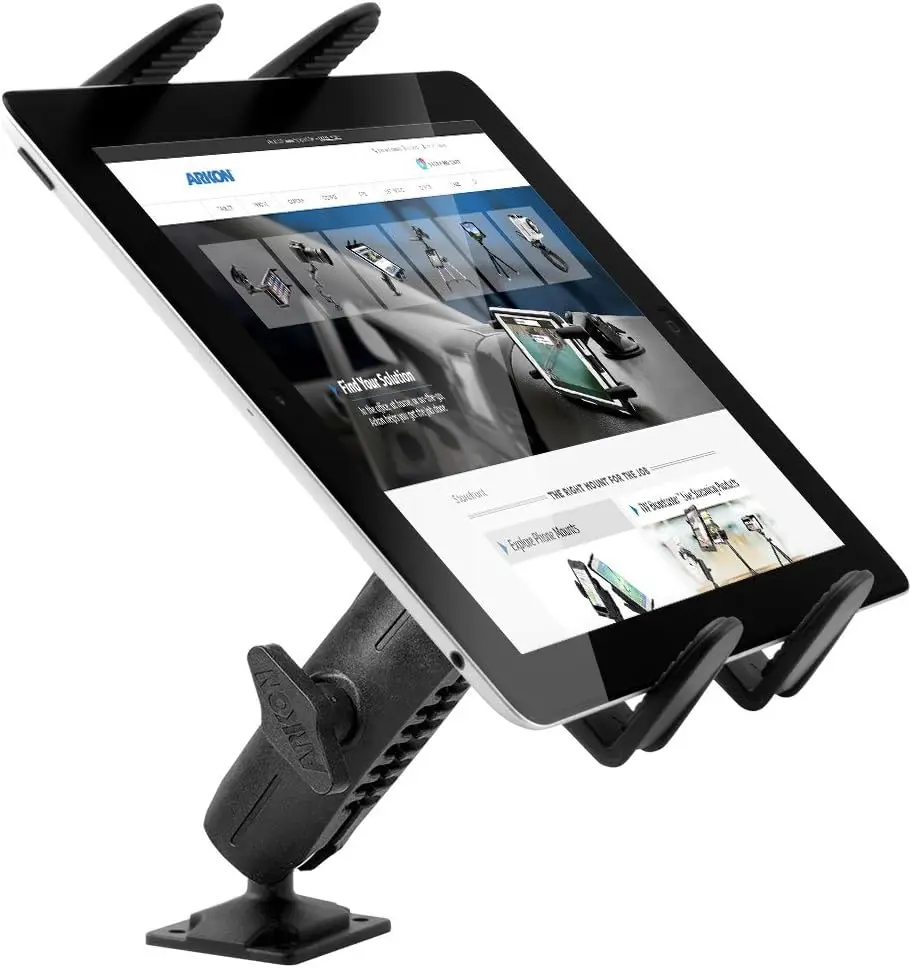 

Suporte para tablet com base de perfuração resistente ajustável posicionamento de 360 graus suporte de tablet AMPS com mol