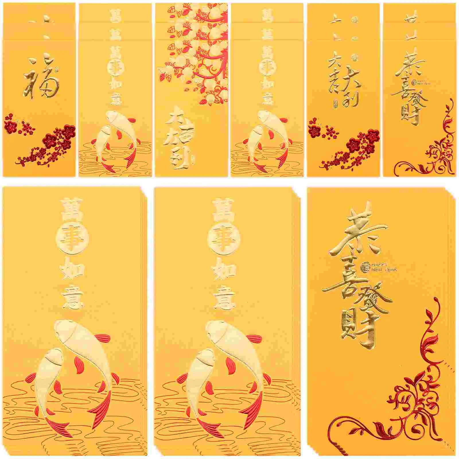 

60 шт., бумажный конверт в китайском стиле