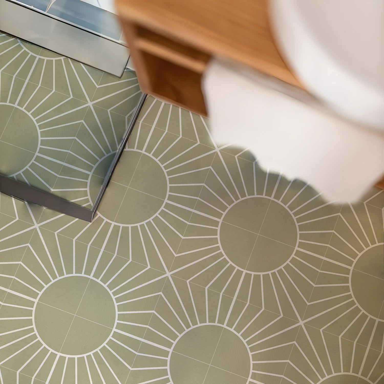 Водостойкая настенная водостойкая клейкая плитка с цветочным рисунком