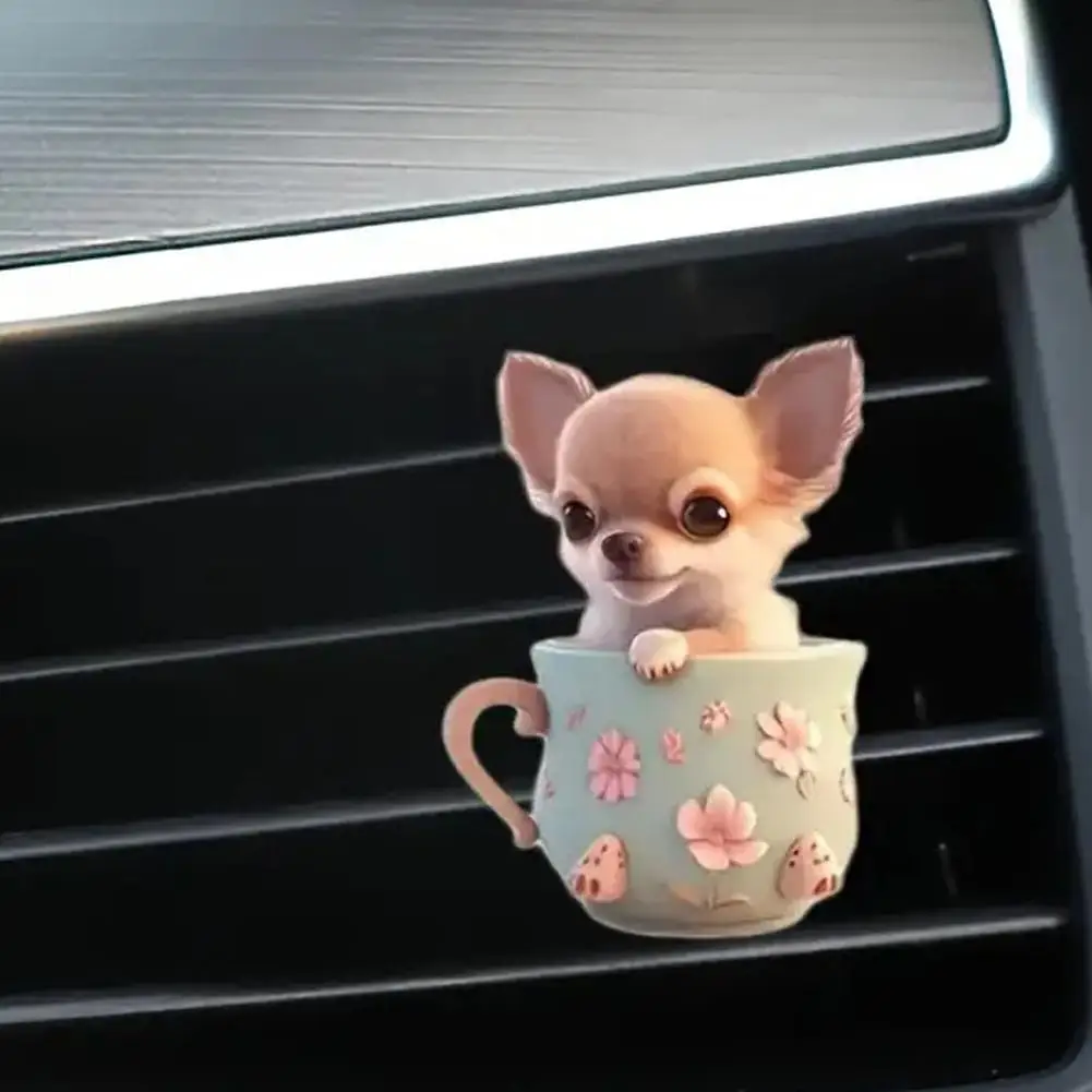 Кошки Собаки Зажимы для вентиляционных отверстий Акриловое украшение интерьера