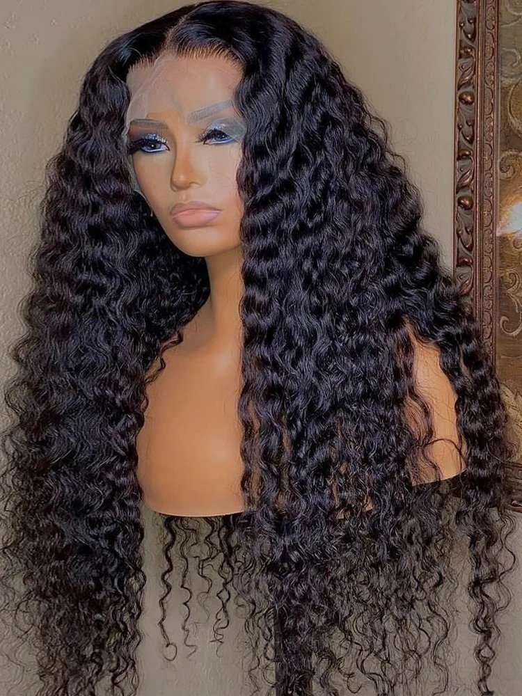 

13x4 Deep Wave Frontal Wig Brazilian Curly Human Hair Wigs For Women Bob Water Wave Human Hair 13x6 Human Hair Lace Frontal Wig