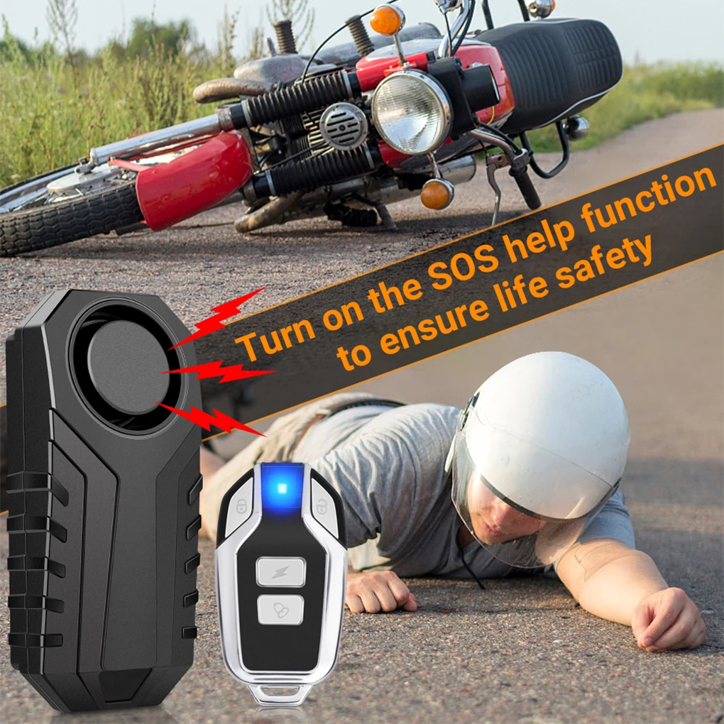 

Black Car Alarm For Motor Protection Easy Setup And Easy-to Wireless Control Anti-Theft Alarm For Motorcycle Bike Alarm