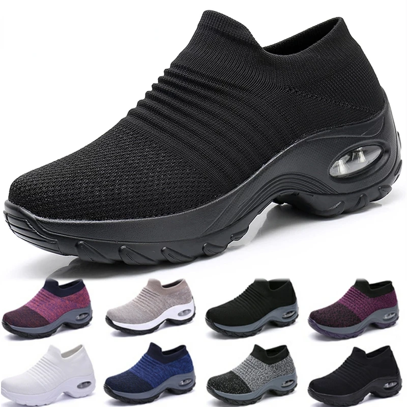 

Breathable Mesh Sock Sneakers Shoes Summer Women Sneakers Shoes Autumn Flat Slip on Platform Tenis for Women Zapatos De Mujer
