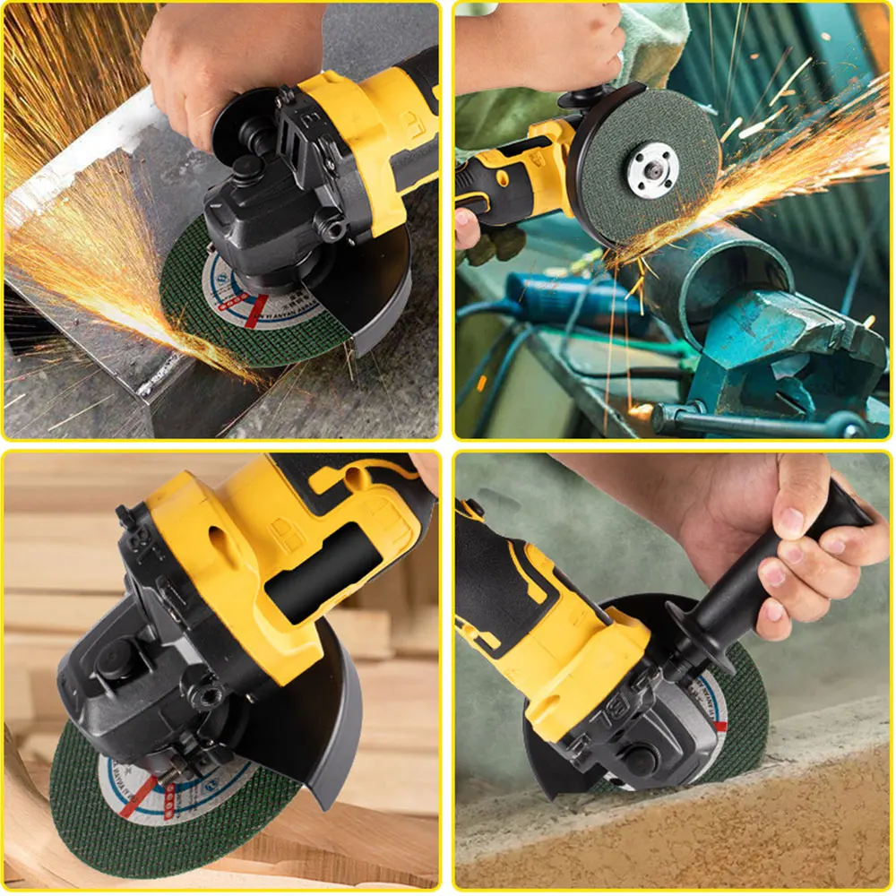 

125 мм бесщеточная электрическая угловая шлифовальная машина M14 с 2 литий-ионными аккумуляторами режущий электроинструмент для Makita 18 в аккумулятор 2000 Вт