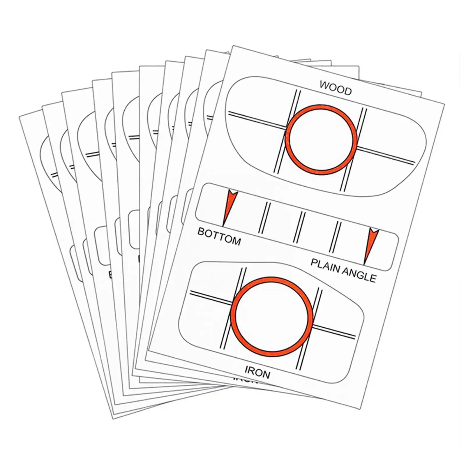 

10pcs Golf Club Strike Sticker Tape Lable Impact Target Sticker For Iron Woods Driver Training Aids Tools Practice Accessor Z6s5