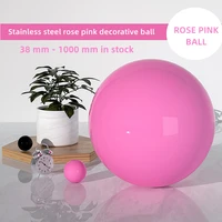 diameter 38mm 550mm stainless steel rose pink ball christmas shopping center home hanging decorative lights hollow ball