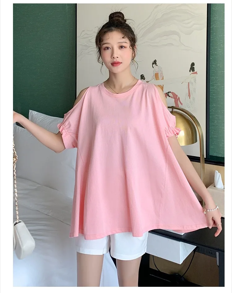 

Spring 2022 Maternity short sleeve shirt large size maternity dress2022
