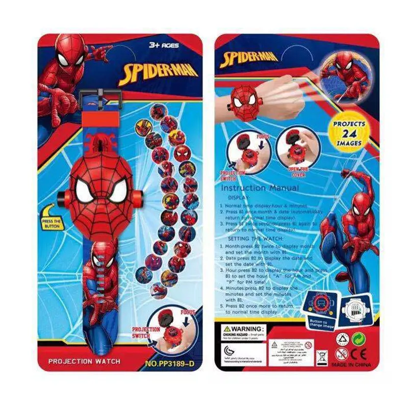 Светящиеся часы Человек-паук со светодиодный Ной подсветкой |