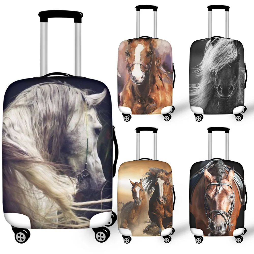 Nopersonality Handsome Horse Print Durable Elastic Stretch Travel Trolley Case Case Custom Personalized Cute Design Dust Covers
