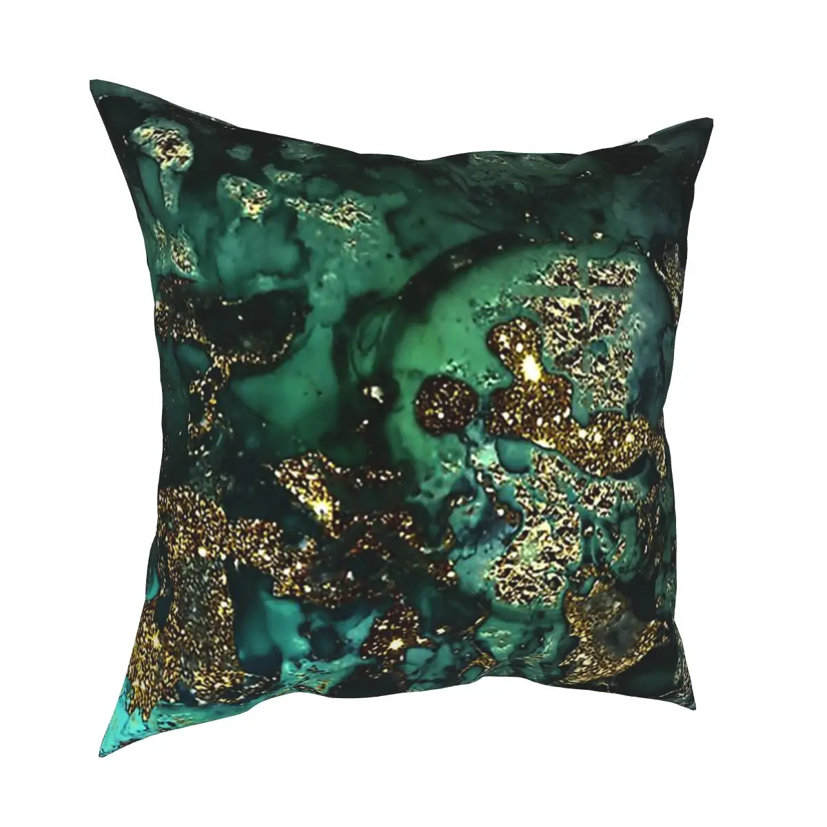 

Золотая подушка из искусственного малахита, Мраморная подушка, чехол, декоративная подушка, чехол для дома с двусторонним принтом