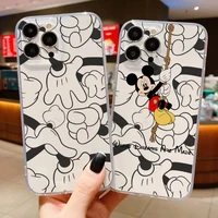ultra thin clear disney mickey mouse phone case for apple iphone 11 12 13 pro 13 12 mini x xr xs max 6 6s 7 8 plus cover fundas