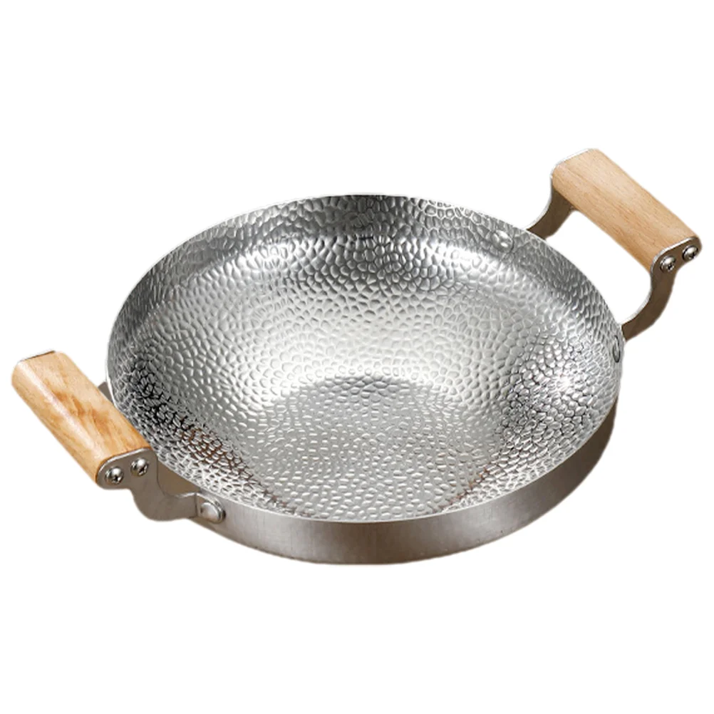 

Stainless Steel Pot Pan Household Kitchenware Griddle Metal Pans Cooking Wok Stove