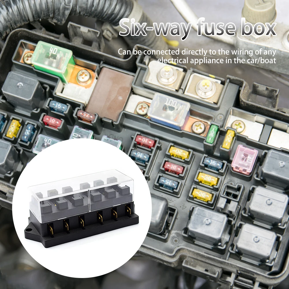 

Блок предохранителей для автомобилей, грузовиков, автомобилей, лодок, яхт, фургонов, 6 каналов, 12-24 В