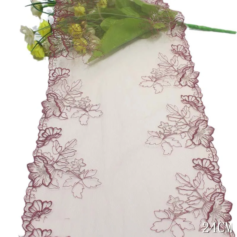 

Кружевные Аксессуары для платья нижнего белья, двухцветные кружева с вышивкой, Высококачественная кружевная ткань с цветочным узором, 31 ярд