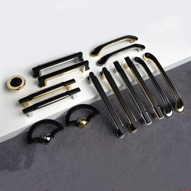 

Black Handles for Furniture Kitchen Handles Cabinet Knobs and Handles Drawer Knobs Cupboard Pulls Door Handle Gold Chrome