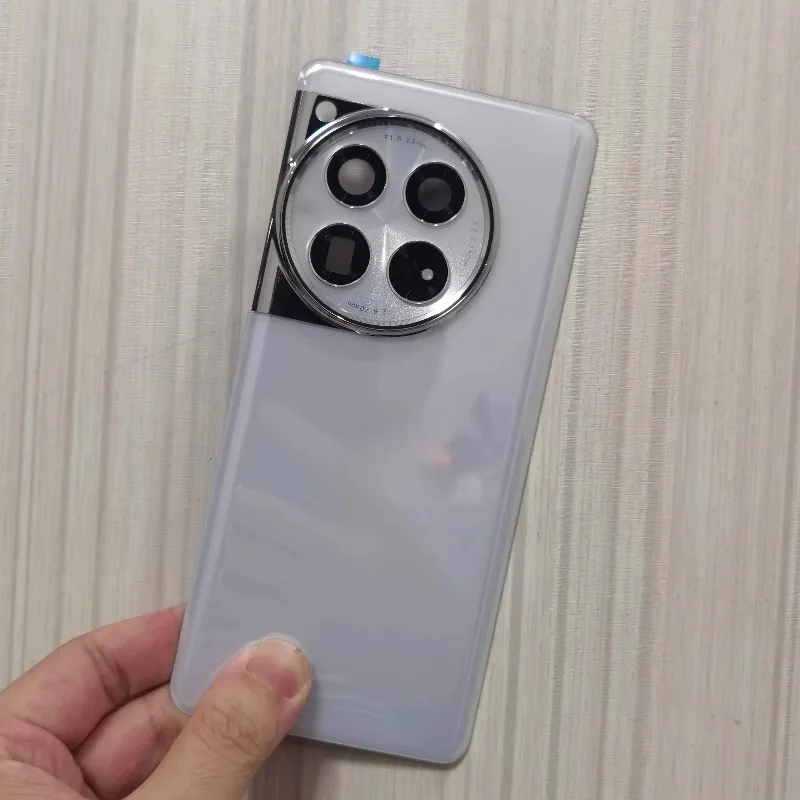 Фото Стеклянная задняя крышка аккумулятора для Oneplus 12 5G CPH2573 CPH2581 CPH2583, задняя панель корпуса с заменой объектива камеры. №2