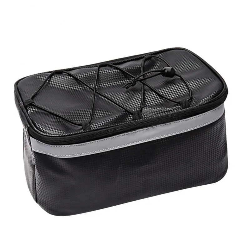 

Safe 7l Capacity Bicycle Bag Anti-splash Storage Pouch Multi-function Reflector Vision Bike Rear Seat Hard Bag Bike Trunk Bag