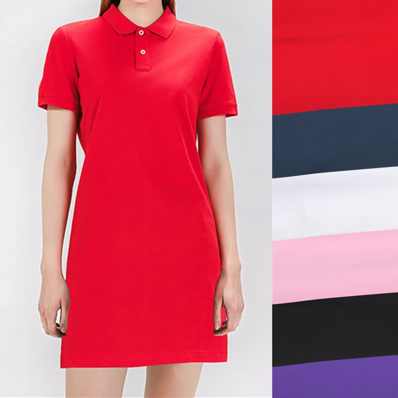 High Quality Golf Dress Women's Cotton Pony Dress Summer Short Sleeve Women's Classic Elegant Polo Long Top