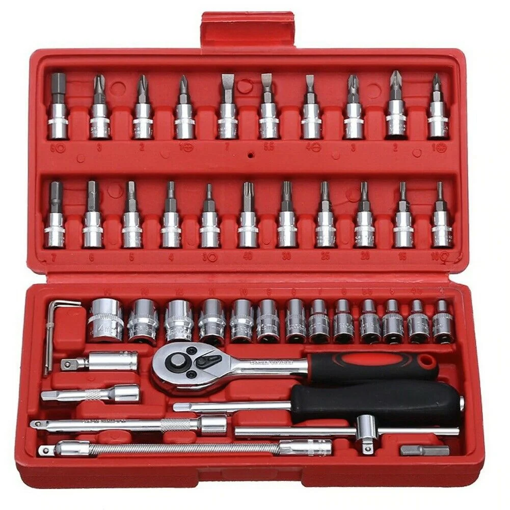 

Socket Set Universal Car Repair Tool Kit Ratchet Set Wrench Spanner Combination Screwdriver Bit Mechanical Tools Box for Home