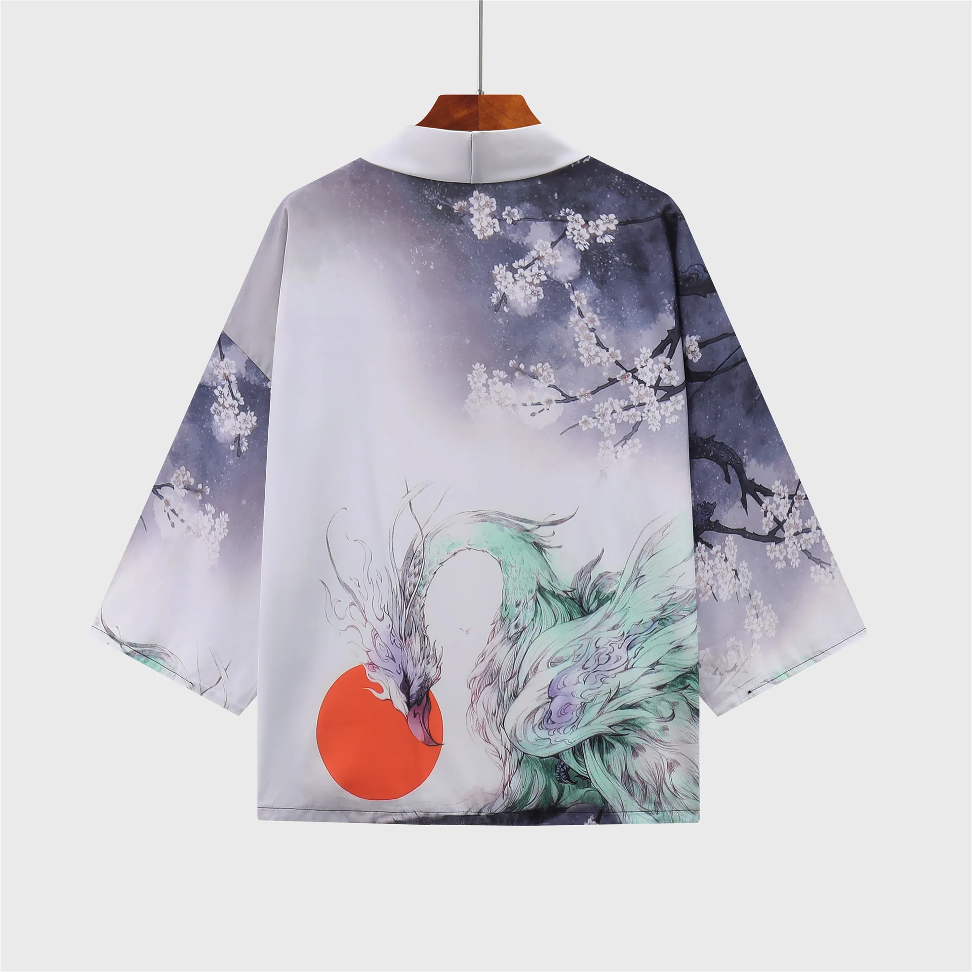 Chinese Style Couple Hanfu Retro Tang Suit Kimono Print Cardigan Thin Spring Summer New Men Casual Home Bathrobe Robe S-XL