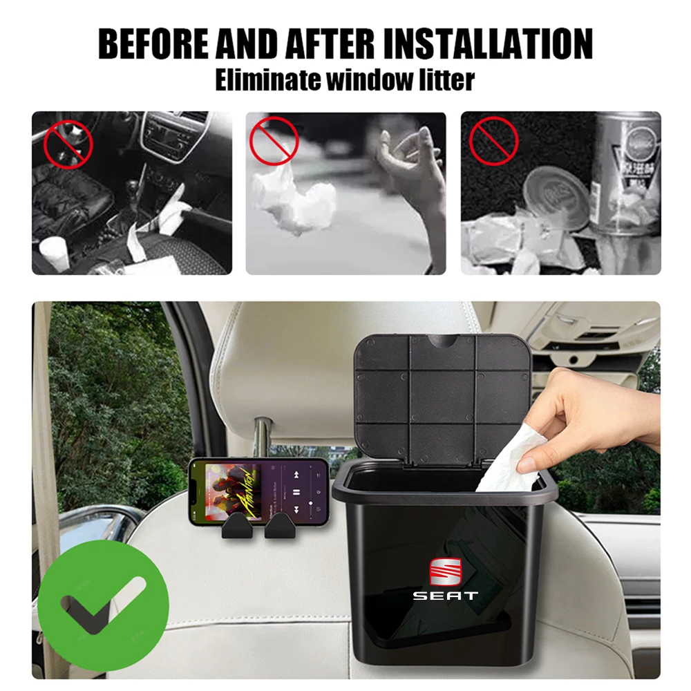 Автомобильный чехол для хранения мусора на заднем сиденье подвесной органайзер