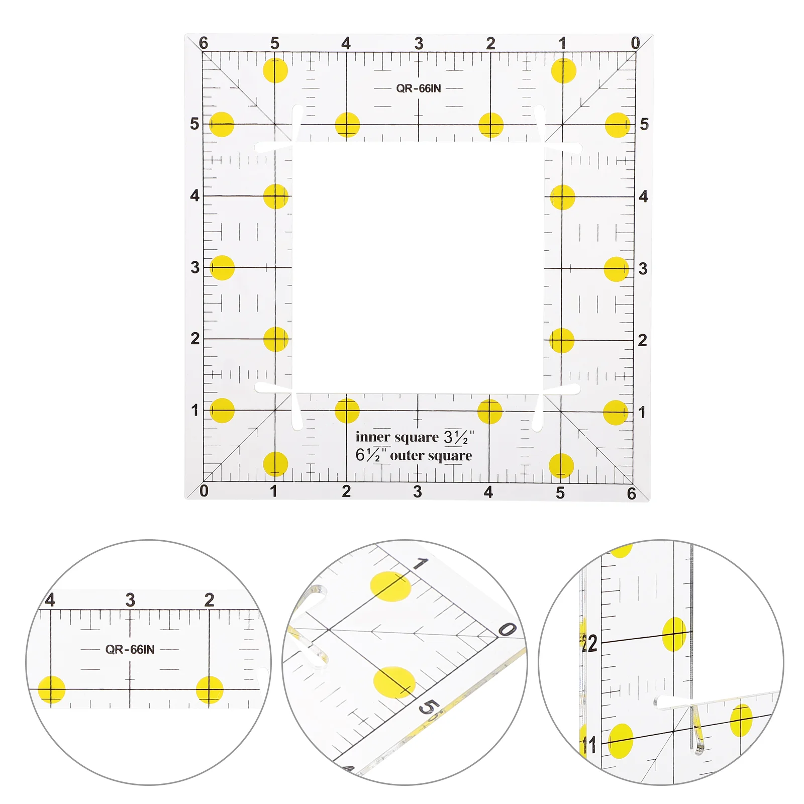 

Patchwork Ruler Quilting Rulers Stitching Ruler Shirt Beveled Transparent Ruler Plastic Square Value