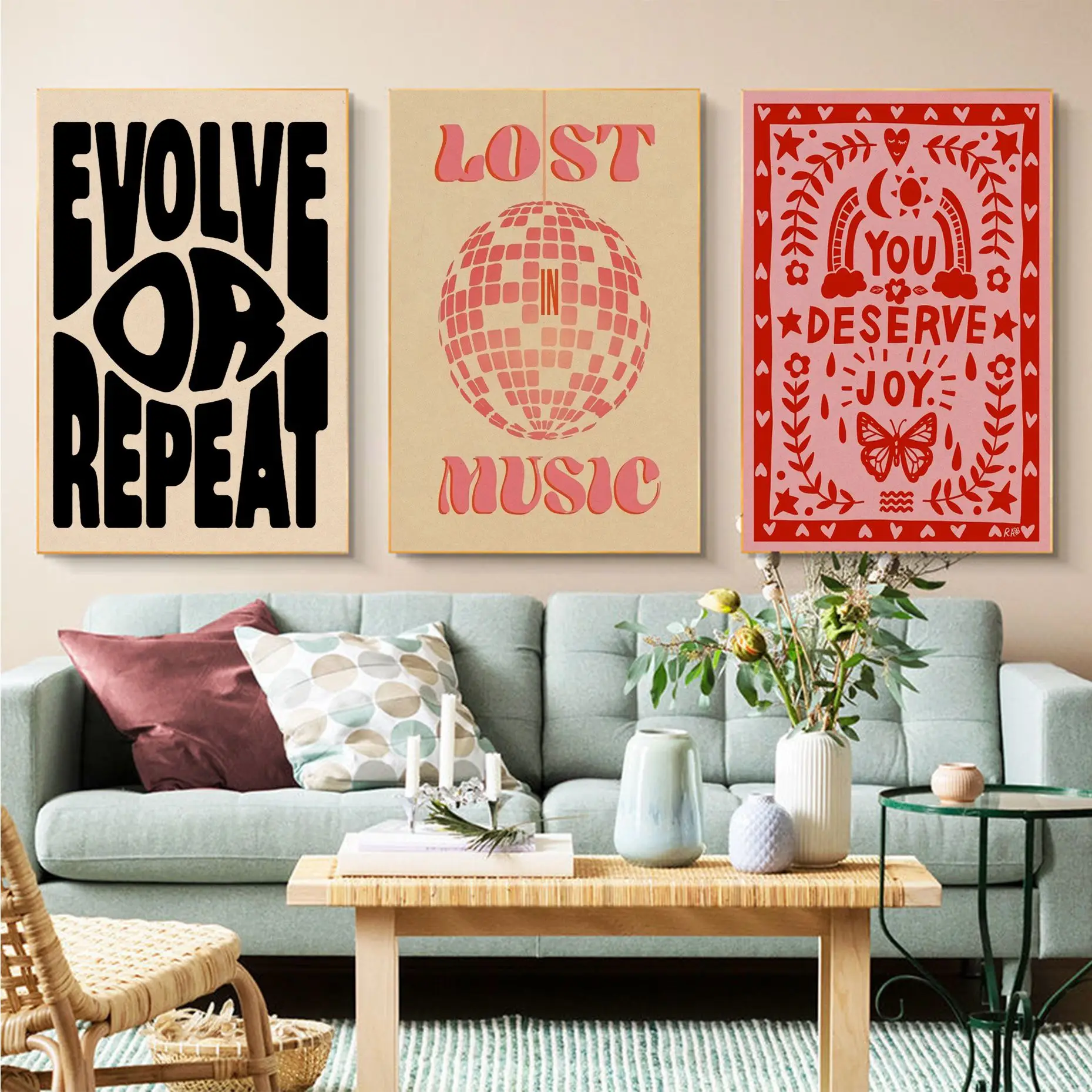 

Abstract Feminist Letter Woman Quote Posters Wall Art Canvas Painting Prints Pictures Retro Living Room Interior Home Decoration
